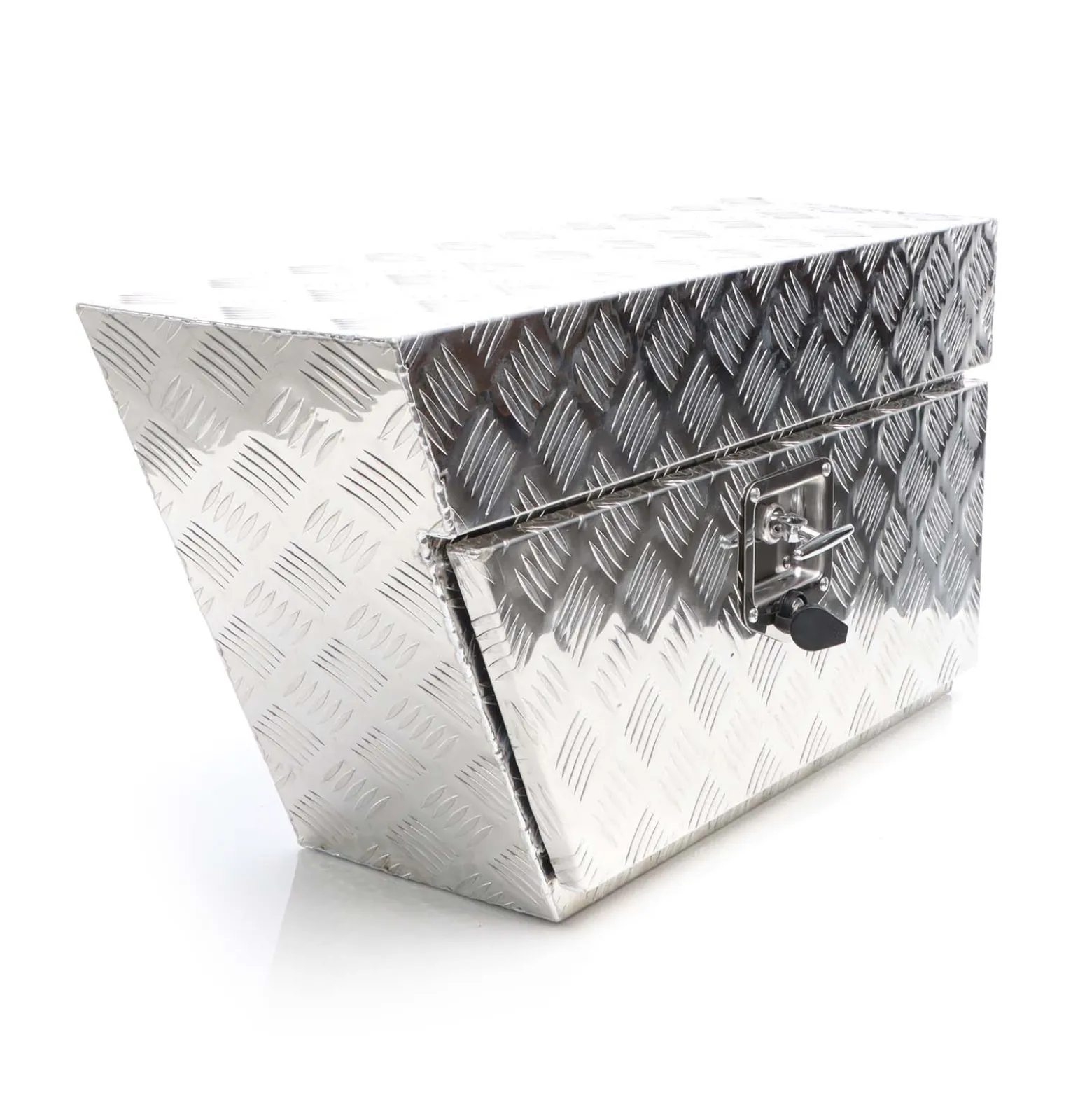 XPOtool Alu Unterbaubox links 75x25x40 cm / 6 kg bis 60 L / 40 kg vollgeschweißt robust für Pkw, Anhänger, Lkw Nutzfahrzeuge, robuste Staubox und Werkzeugkiste - Unterflurbox Deichselbox Staukasten