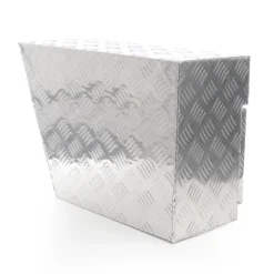 XPOtool Alu Unterbaubox rechts 60x25x40cm / 6 kg bis 50 L / 20 kg vollgeschweißt robust für Pkw, Anhänger, Lkw Nutzfahrzeuge, robuste Staubox und Werkzeugkiste - Unterflurbox Deichselbox Staukasten