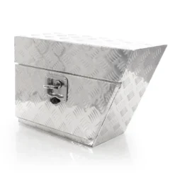 XPOtool Alu Unterbaubox rechts 60x25x40cm / 6 kg bis 50 L / 20 kg vollgeschweißt robust für Pkw, Anhänger, Lkw Nutzfahrzeuge, robuste Staubox und Werkzeugkiste - Unterflurbox Deichselbox Staukasten