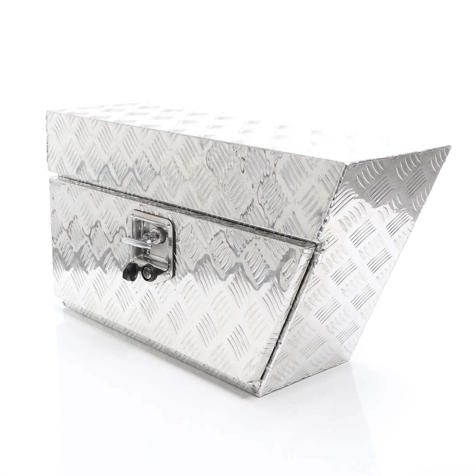 XPOtool Alu Unterbaubox rechts 75x25x40cm / 6 kg bis 60 L / 40 kg vollgeschweißt robust für Pkw, Anhänger, Lkw Nutzfahrzeuge, robuste Staubox und Werkzeugkiste - Unterflurbox Deichselbox Staukasten