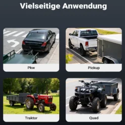 XPOtool Anhängerkupplung mit 50 mm Kugelkopf, 3,5 t Zugkraft, Anhängevorrichtung aus Stahl für Pkw Lkw Traktor, 2 Loch Anschraubplatte
