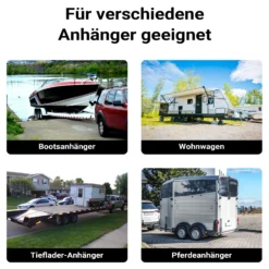 XPOtool Anhängerstütze 2 Stück, höhenverstellbar 510-760 mm, 130 x 90 x 760 mm, Abstellstütze mit 2 Klemmhaltern Ø 48 mm, Anhänger