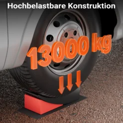 XPOtool Auffahrkeile rund mit T-Wasserwaage bis 13 t, Rundkeile nivellieren bis 10 cm für Wohnmobil, Wohnwagen & Anhänger, Ausgleichskeile mit Matten
