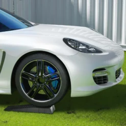 XPOtool Auffahrrampen extra flach 2 Stück aus Kunststoff bis 3 t Autorampe Pkw Auto Kfz Rampe für Sportwagen und tiefergelegte Fahrzeuge