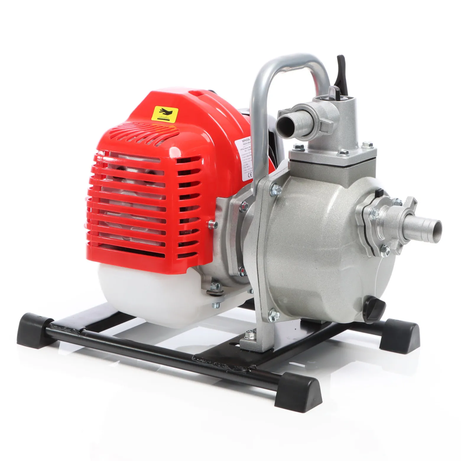 XPOtool Benzin Wasserpumpe 1,4 kW 8.000l/h 30m Förderhöhe, 25,4 mm Anschluss (1"), Gartenpumpe Motorpumpe mit 2-Takt-Motor