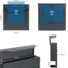 XPOtool Briefkasten V61 Anthrazit 370 x 105 x 370 mm, Wandbriefkasten mit Schloss, Soft Close Klappe und Zeitungsfach, Postkasten aus Stahl pulverbeschichtet