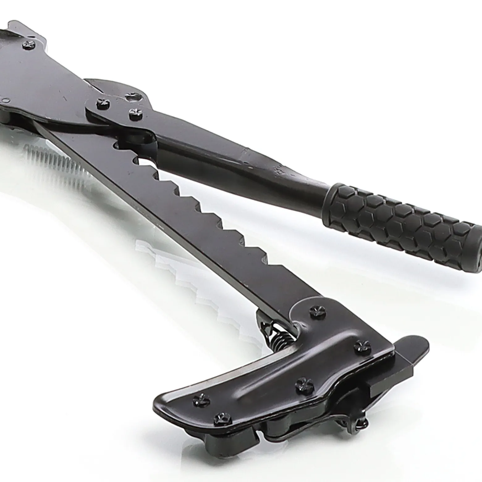 XPOtool Drahtspanner 81,5 cm für Zäune, Zaunspanner mit 530 mm Spannweg, Spannwerkzeug für Weidezaun und Zaundraht zum Dehnen und Spleißen von Draht