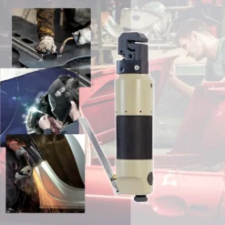 XPOtool Druckluft Kombi Loch- und Absetzzange mit 5mm Stempel und 13 mm Absetztiefe für Kfz Bleche