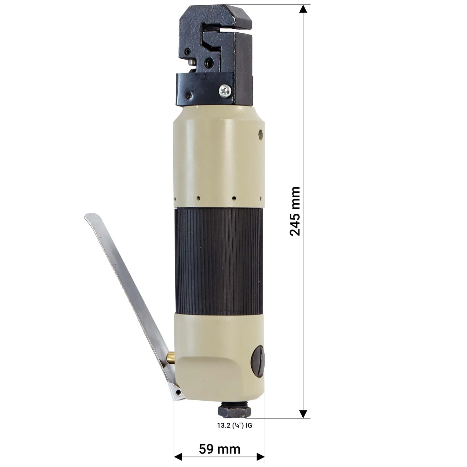 XPOtool Druckluft Kombi Loch- und Absetzzange mit 5mm Stempel und 13 mm Absetztiefe für Kfz Bleche