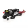 XPOtool Elektrische Seilwinde 1587kg 12V, Seilzug mit 10,5m Stahlseil, 1,5PS Motorwinde für Offroad, Hebezug für Fahrzeuge, Anhänger und Boote