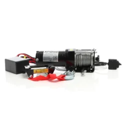 XPOtool Elektrische Seilwinde 1587kg 12V, Seilzug mit 10,5m Stahlseil, 1,5PS Motorwinde für Offroad, Hebezug für Fahrzeuge, Anhänger und Boote