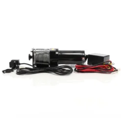 XPOtool Elektrische Seilwinde 1587kg 12V, Seilzug mit 10,5m Stahlseil, 1,5PS Motorwinde für Offroad, Hebezug für Fahrzeuge, Anhänger und Boote
