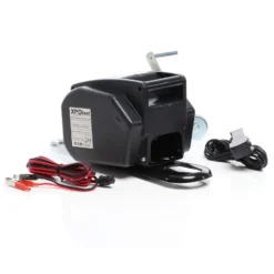 XPOtool Elektrische Seilwinde 12V 350W bis 1570kg, 1,8m/min, Motorwinde mit Seilzug, Elektroseilwinde mit Haken und Montageplatte