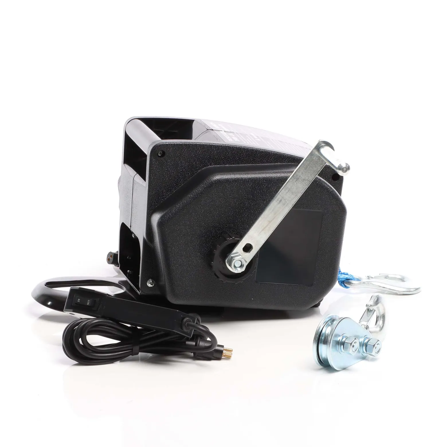 XPOtool Elektrische Seilwinde 12V 350W bis 1570kg, 1,8m/min, Motorwinde mit Seilzug, Elektroseilwinde mit Haken und Montageplatte