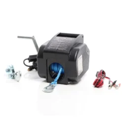 XPOtool Elektrische Seilwinde 12V 350W bis 1570kg, 1,8m/min, Motorwinde mit Seilzug, Elektroseilwinde mit Haken und Montageplatte