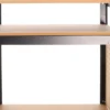 XPOtool Fahrbare Werkbank 69 x 51 x 66 - 82 cm, höhenverstellbarer Werktisch, Arbeitstisch mit 2 Rollen, 2 Ablagen und seitliche Lochwand