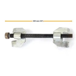XPOtool Federspanner Satz 7-tlg. 355 mm aus Stahl, mit Klauen- & Kugelgelenkabzieher Montagespanner Audrücker, für Pkw Tuning Tieferlegung, Spannwerkzeug