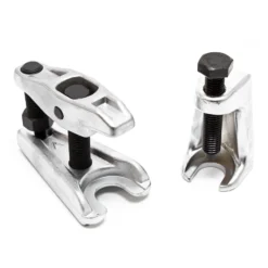 XPOtool Federspanner Satz 4-tlg. 355 mm aus Stahl, mit Kugelgelenkabzieher Montagespanner Audrücker, für Pkw Tuning Tieferlegung, Spannwerkzeug