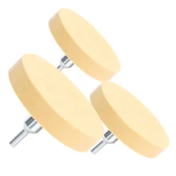 XPOtool Folienradierer 3 Stück Ø 88 mm mit 6 mm Adapter zum Entfernen von Kleberesten, Autoplaketten und Aufklebern, Klebeentferner mit Gummi Radierscheibe für Auto und andere Fahrzeuge
