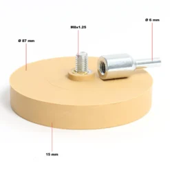 XPOtool Folienradierer 3 Stück Ø 88 mm mit 6 mm Adapter zum Entfernen von Kleberesten, Autoplaketten und Aufklebern, Klebeentferner mit Gummi Radierscheibe für Auto und andere Fahrzeuge