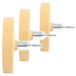 XPOtool Folienradierer 3 Stück Ø 88 mm mit 6 mm Adapter zum Entfernen von Kleberesten, Autoplaketten und Aufklebern, Klebeentferner mit Gummi Radierscheibe für Auto und andere Fahrzeuge