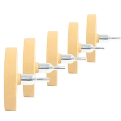 XPOtool Folienradierer 5 Stück Ø 88 mm mit 6 mm Adapter zum Entfernen von Kleberesten, Autoplaketten und Aufklebern, Klebeentferner mit Gummi Radierscheibe für Auto und andere Fahrzeuge