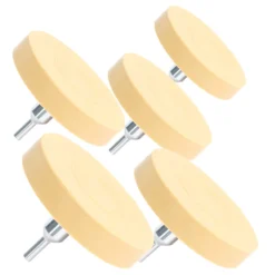 XPOtool Folienradierer 5 Stück Ø 88 mm mit 6 mm Adapter zum Entfernen von Kleberesten, Autoplaketten und Aufklebern, Klebeentferner mit Gummi Radierscheibe für Auto und andere Fahrzeuge