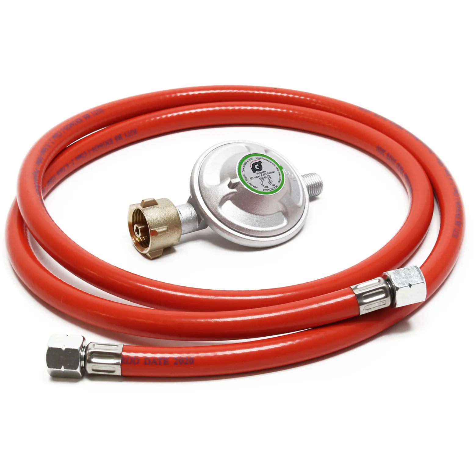 XPOtool Gaskocher Set max. 8 kW mit Gasdruckregler 50 mbar DE und Gasschlauch 1,5 m für Outdoor und Camping Gas Campingkocher