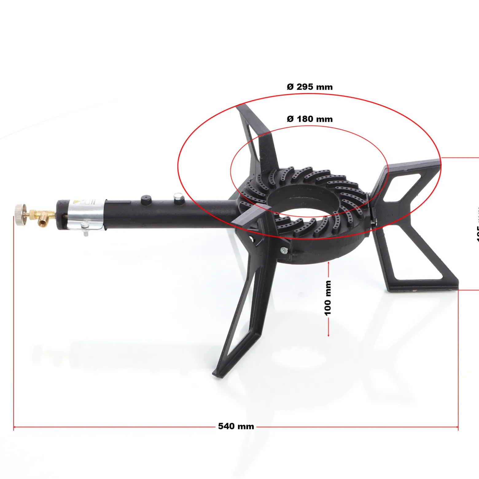 XPOtool Gaskocher Set max. 8 kW mit Gasdruckregler 50 mbar DE und Gasschlauch 1,5 m für Outdoor und Camping Gas Campingkocher
