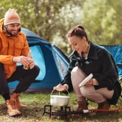 XPOtool Gaskocher Set max. 8 kW mit Gasdruckregler 28 mbar IT und Gasschlauch 1,5 m für Outdoor und Camping Gas Campingkocher