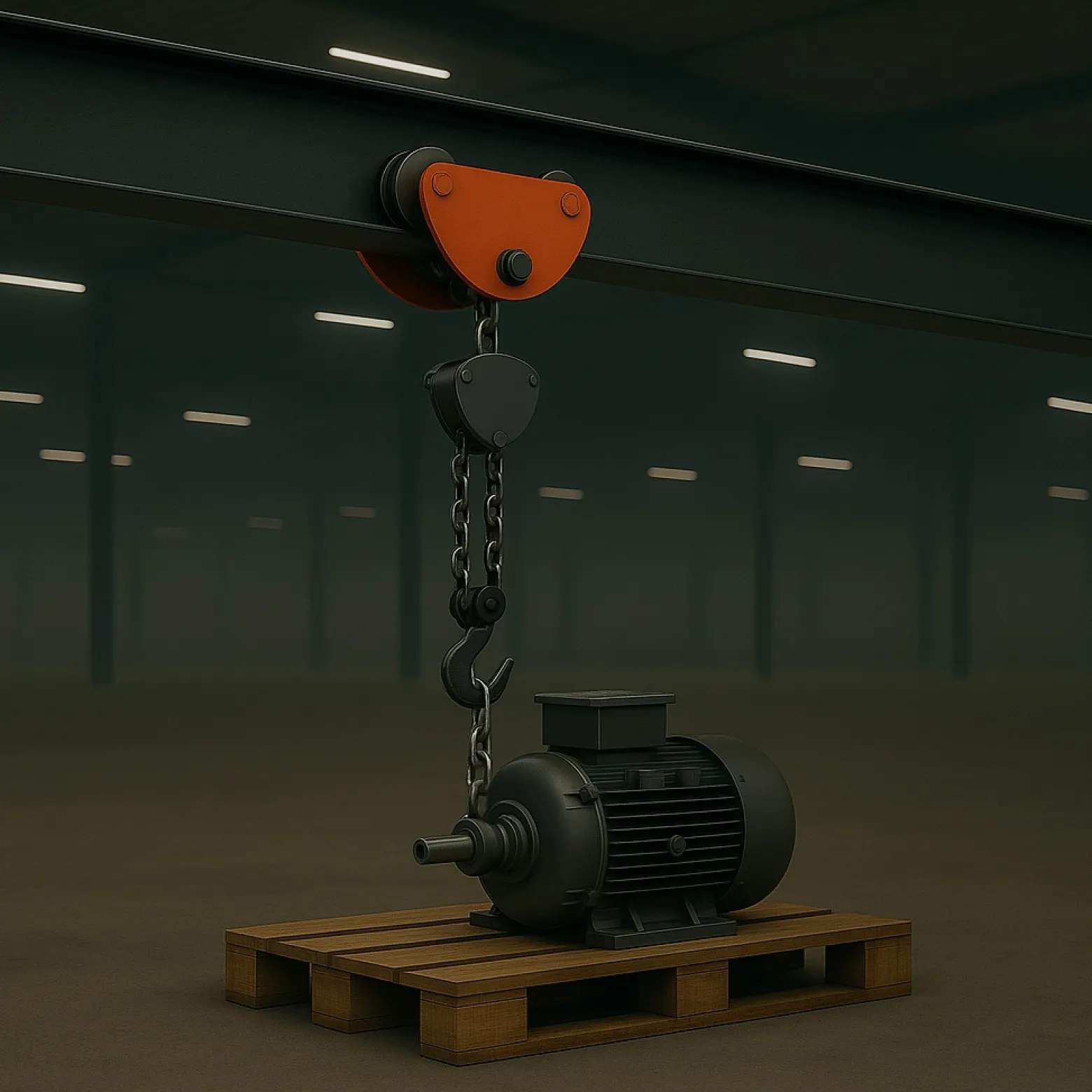 XPOtool HD Laufkatze bis 2000 kg, 100-150 mm Flanschbreite, Handfahrwerk für Kran, Rollfahrwerk stufenlos justierbar