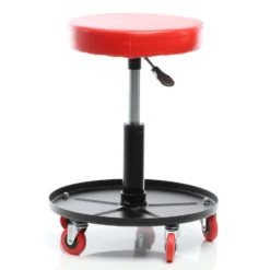 XPOtool Höhenverstellbarer Werkstattwagen mit Rollen 360° drehbar Rollhocker mit Werkzeugablage Hocker mit Stauraum Werkstattstuhl Rollhocker höhenverstellbar