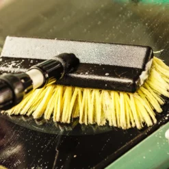 XPOtool 2in1 3D Teleskop Waschbürste mit Schlauchanschluss 145-300cm mit 2 Köpfen Bürste Schwamm Abzieher für Pkw, Lkw, Wohnmobil