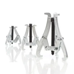 XPOtool Klauenabzieher 75 mm, 100 mm, 150 mm, 3x Profi Abzieher Lagerabzieher Satz als Innen Außen Ausdrücker, für Lager, Zahnrad, Riemenscheibe