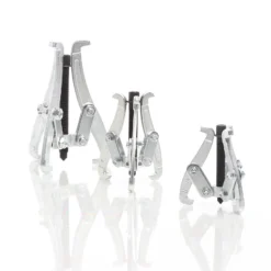 XPOtool Klauenabzieher 75 mm, 100 mm, 150 mm, 3x Profi Abzieher Lagerabzieher Satz als Innen Außen Ausdrücker, für Lager, Zahnrad, Riemenscheibe