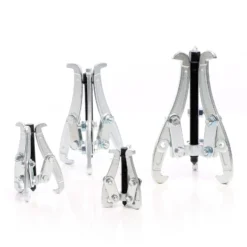 XPOtool Klauenabzieher 75 mm, 100 mm, 150 mm, 200 mm, 4x Profi Abzieher Lagerabzieher Satz als Innen Außen Ausdrücker, für Lager, Zahnrad, Riemenscheibe