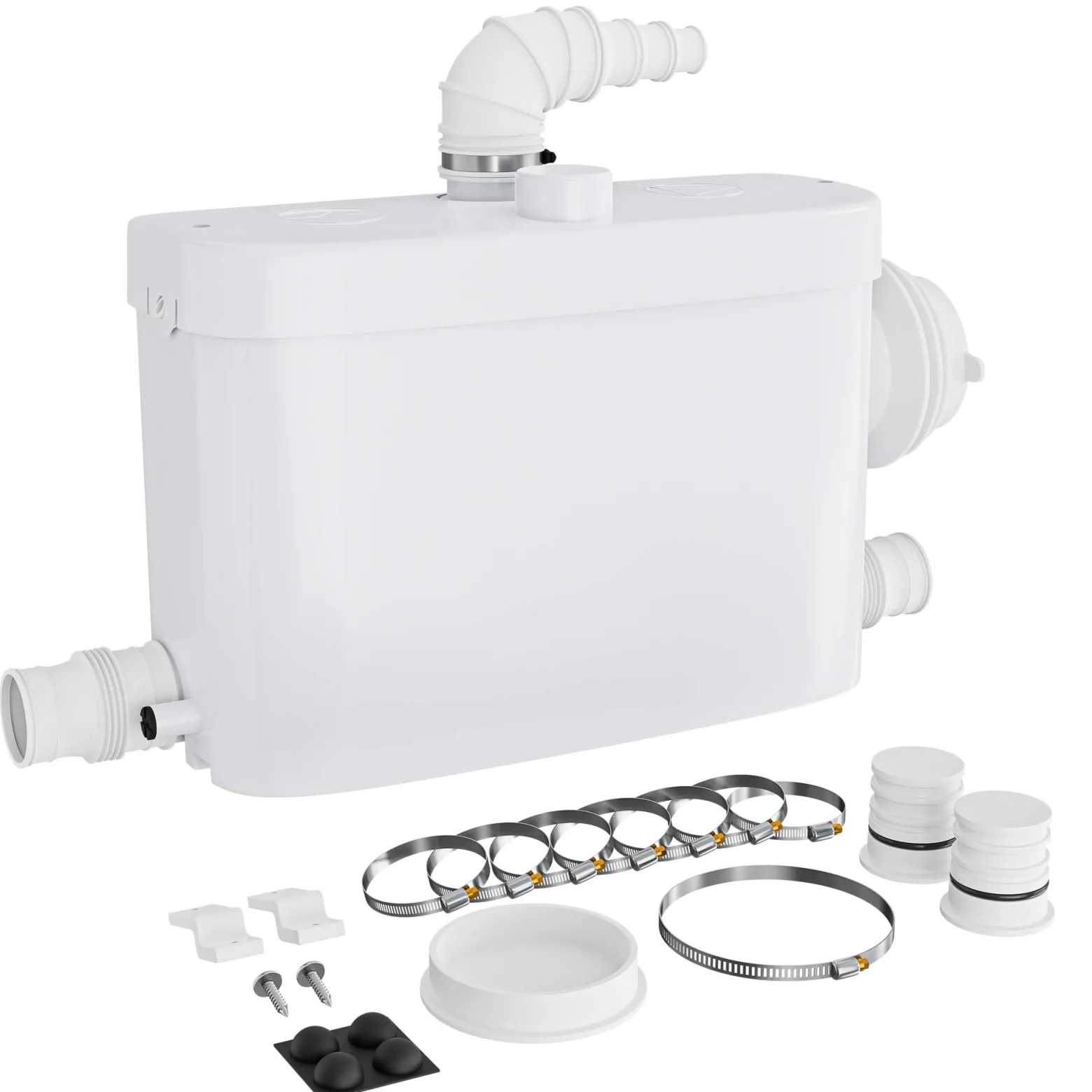 XPOtool 3/1 Kleinhebeanlage mit seitlichem Anschluss, Hebeanlage 450 W mit Häcksler, Abwasserhebeanlage bis 7,5 m, Fäkalienhebeanlage für WC und Dusche