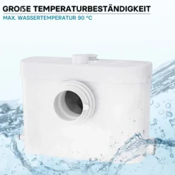XPOtool 3/1 Kleinhebeanlage mit Frontanschluss, Hebeanlage 450 W mit Häcksler, Abwasserhebeanlage bis 7,5 m, Fäkalienhebeanlage für WC und Dusche