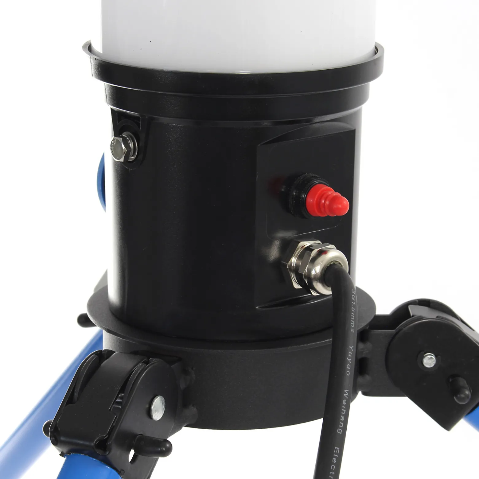 XPOtool LED Tower 150W 360° Ausleuchtung Baustrahler 15.000 Lumen Arbeitsstrahler mit Steckdose