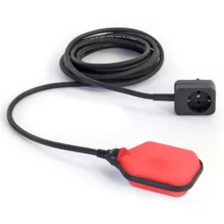 XPOtool Leerpumpschutz für Pumpen, Pegelschalter für Teiche mit 5 m Kabel und Stecker, Schwimmerschalter schwarz-rot