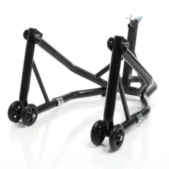 XPOtool Lenkkopf-Montageständer 13-18 mm für Motorrad bis 250 kg inkl. 5 Adapter, Lenkkopfständer für Vorderrad, Motorradständer aus Stahl