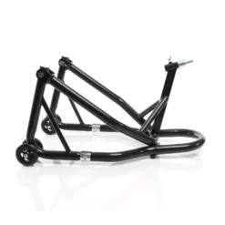 XPOtool Lenkkopf-Montageständer 13-18 mm für Motorrad bis 250 kg inkl. 5 Adapter, Lenkkopfständer für Vorderrad, Motorradständer aus Stahl