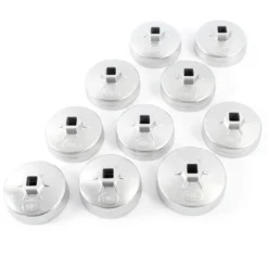 XPOtool Ölfilterkappen Set 23-teilig, Ölfilterschlüssel 65-101 mm, inklusive Ratsche und Ringschlüssel, im Werkzeugkoffer, Ölwechsel Werkzeug aus Aluminium Druckguss