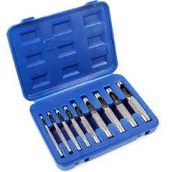 XPOtool Locheisen Set 3-12mm 9tlg Lochschneider aus Carbonstahl für Leder, Gummi, Weichplastik etc.
