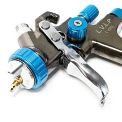 XPOtool LVLP Lackierpistole, 1,4 mm Düse, 500 ml Aluminium Becher, 100 mm Strahlbreite, Spritzpistole Sprühpistole Airbrushpistole