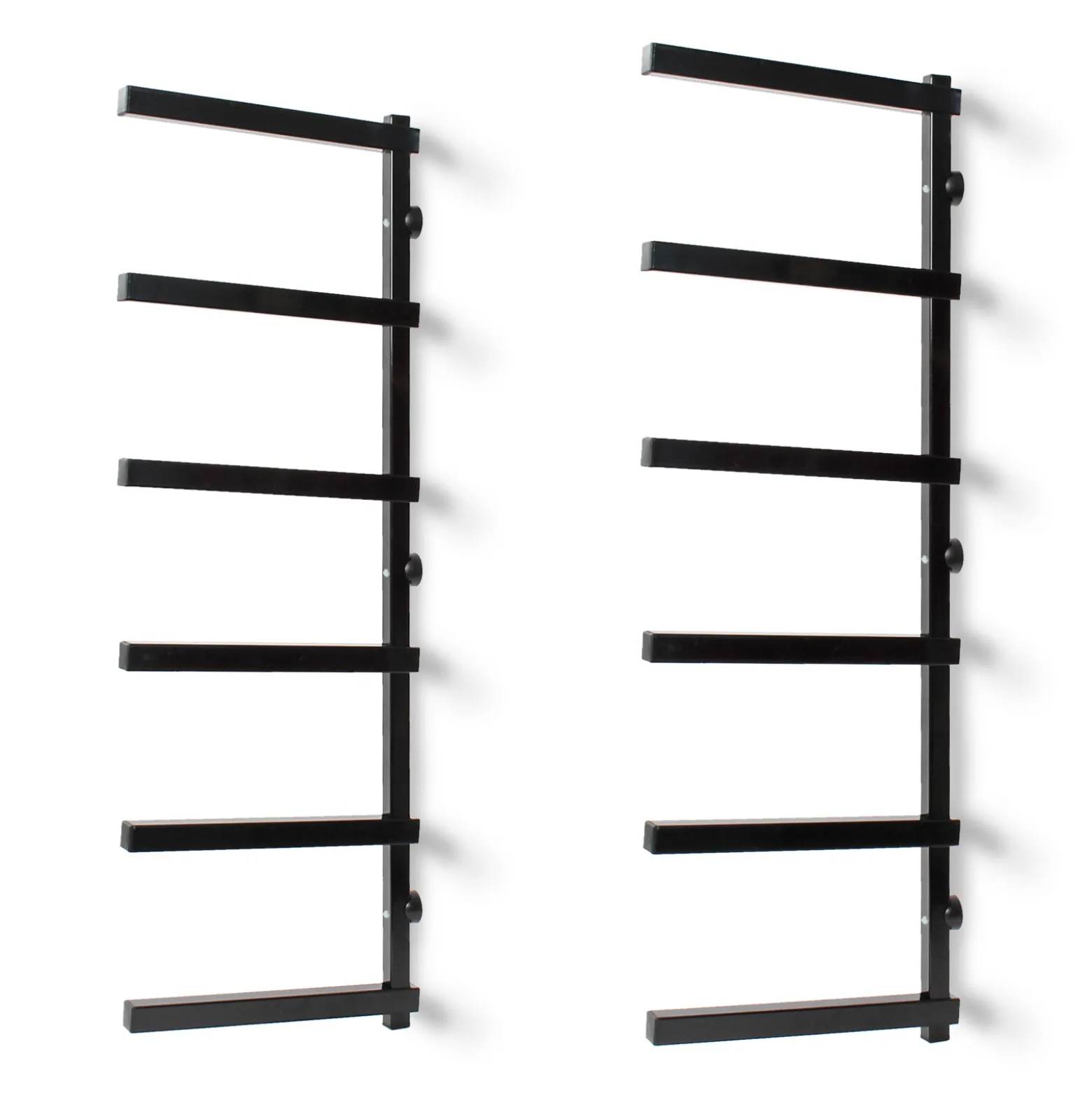 XPOtool Metallregal zur Holzlagerung, 300 x 30 x 1025 mm, Kragarmregal mit 6 Etagen, Schwerlastregal 50 kg pro Ebene in Schwarz