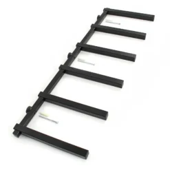 XPOtool Metallregal zur Holzlagerung, 300 x 30 x 1025 mm, Kragarmregal mit 6 Etagen, Schwerlastregal 50 kg pro Ebene in Schwarz