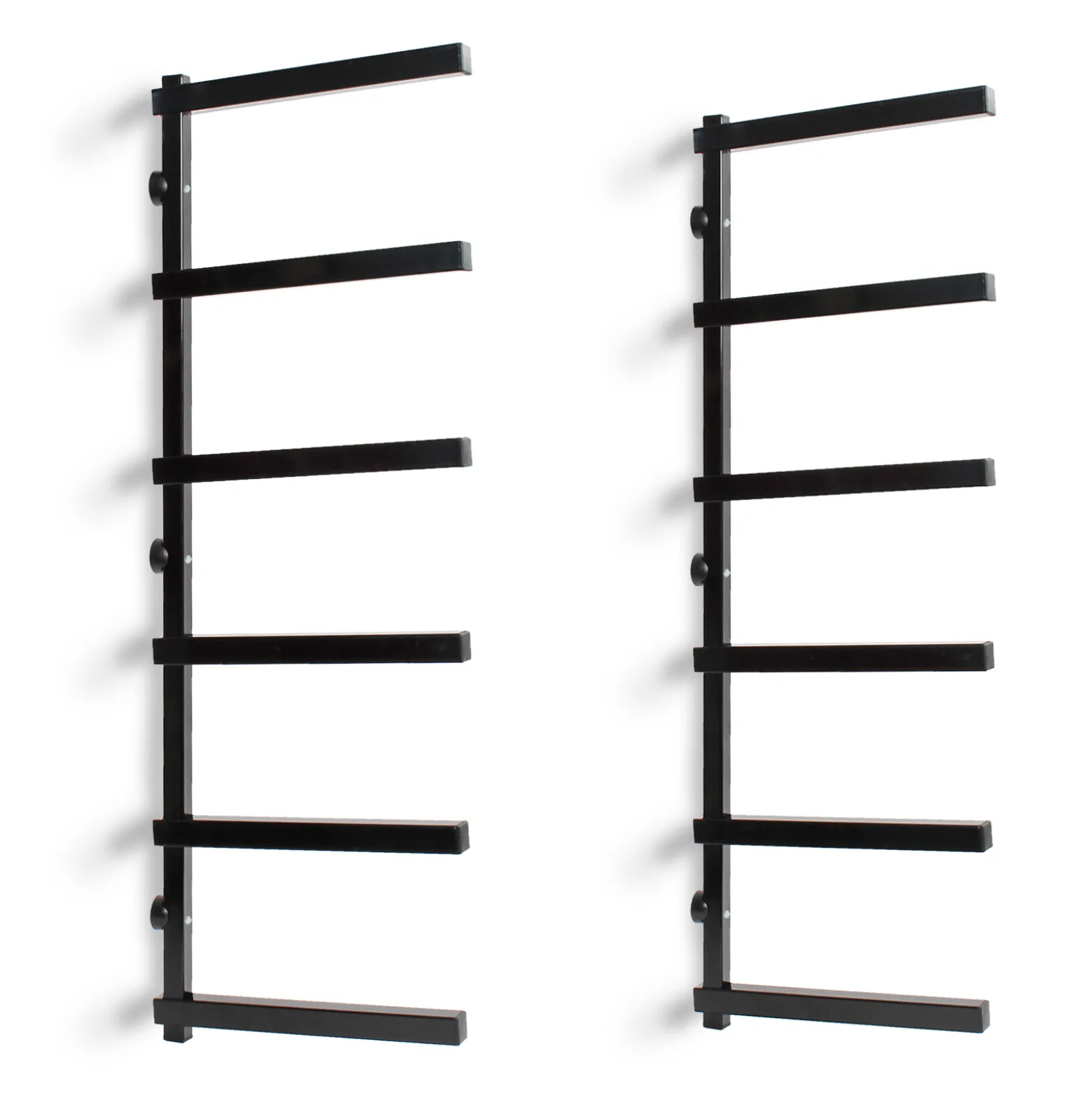 XPOtool Metallregal zur Holzlagerung, 300 x 30 x 1025 mm, Kragarmregal mit 6 Etagen, Schwerlastregal 50 kg pro Ebene in Schwarz