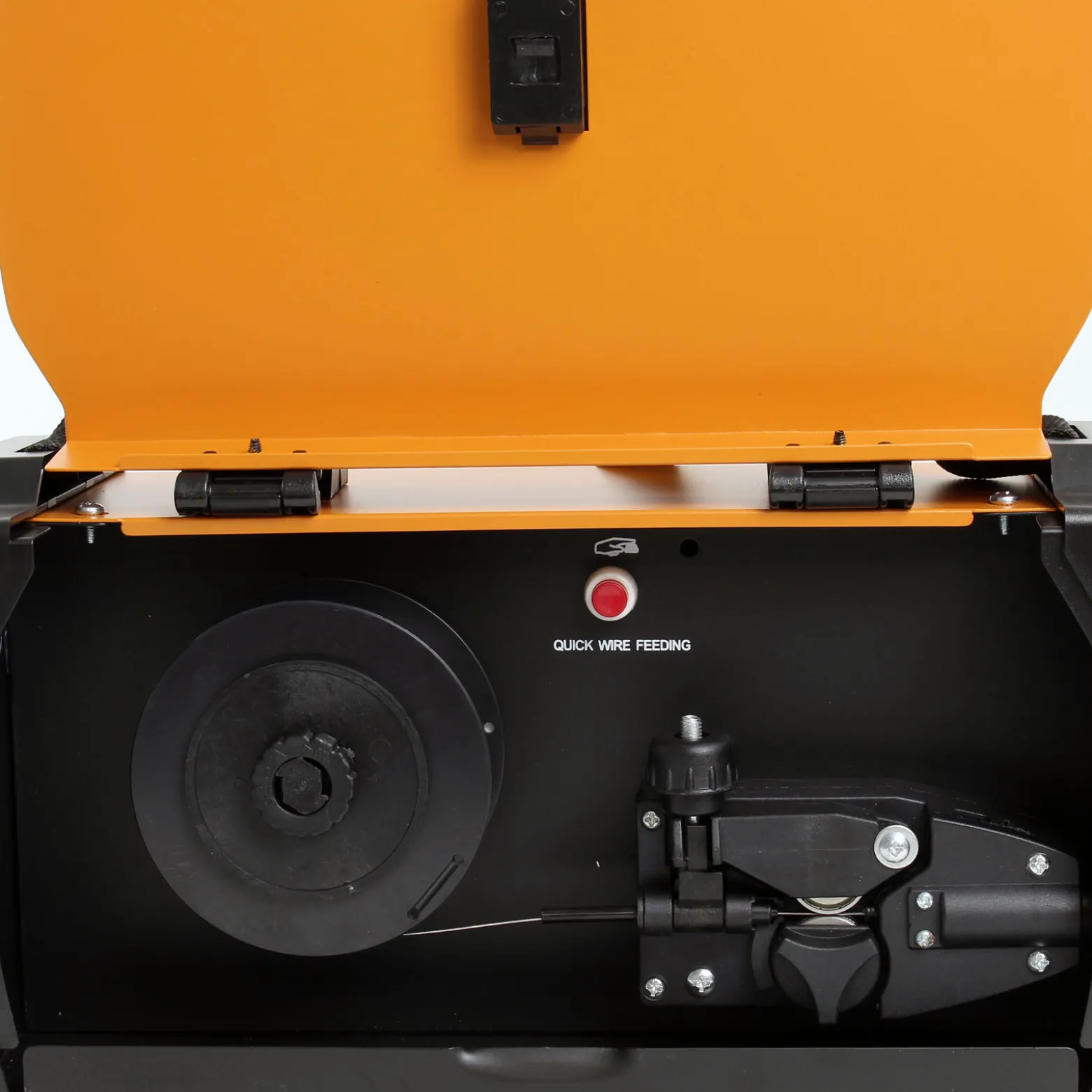 XPOtool MIG100 Inverter Fülldraht Schweißgerät ohne Gas, Schweissgerät mit Drahtvorschub, Flux Fülldraht und IGBT, inklusive Zubehör