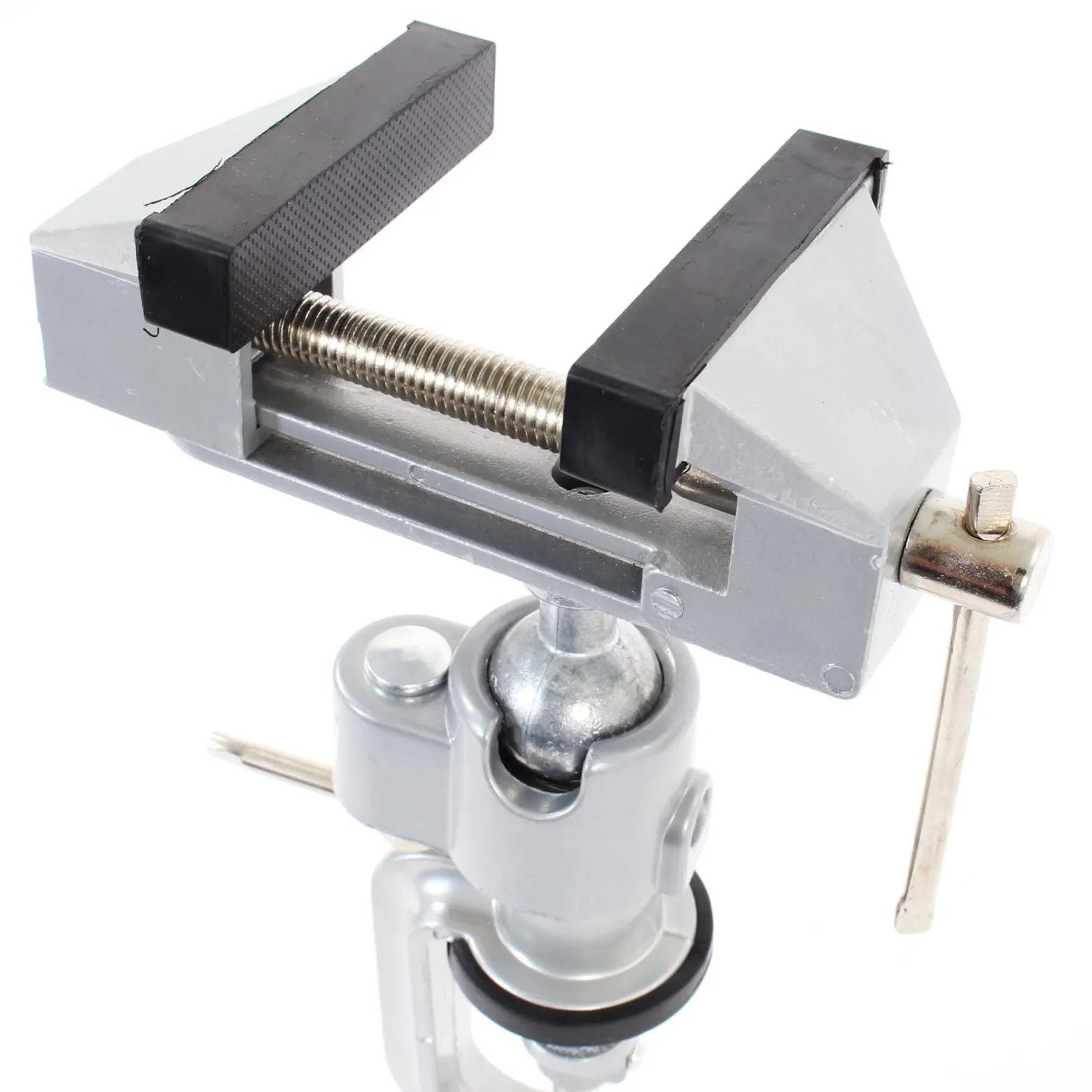 XPOtool Mini Tischschraubstock 78 mm Backenbreite 50 mm Spannweite 360° drehbar, Werkbank Schraubstock aus Aluminium